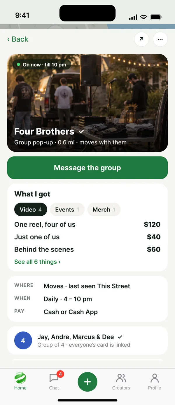 A group pop-up and what they offer