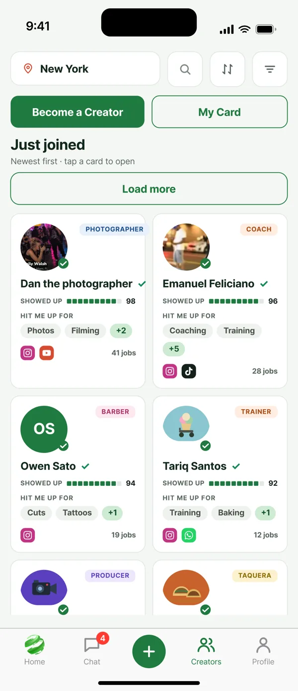 Creators near you